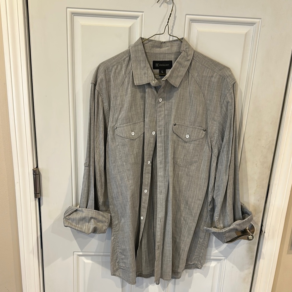INC International Concepts Men's Gray Shirt